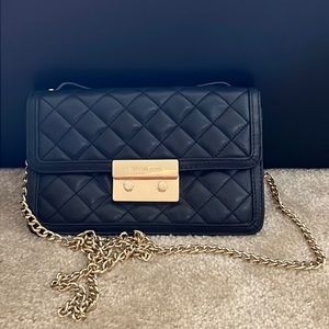 Michael Kors Black Quilted Gold Chain Cross Body Purse